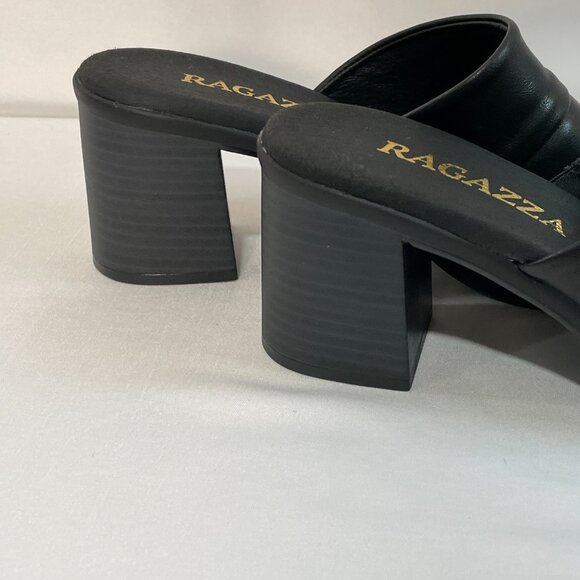 (NEW) RAGAZZA Made in Greece Open Slide Shoes, Black - 7.5/38 - Picture 2 of 10